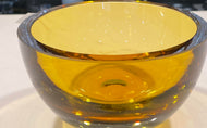 Yellow glass bowl